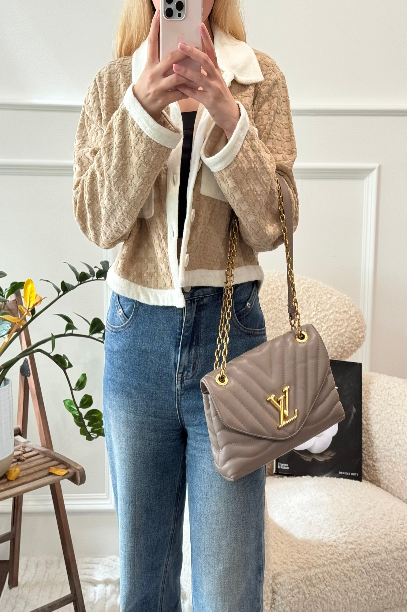 Louis Vuitton Brown New Wave MM Chain Bag