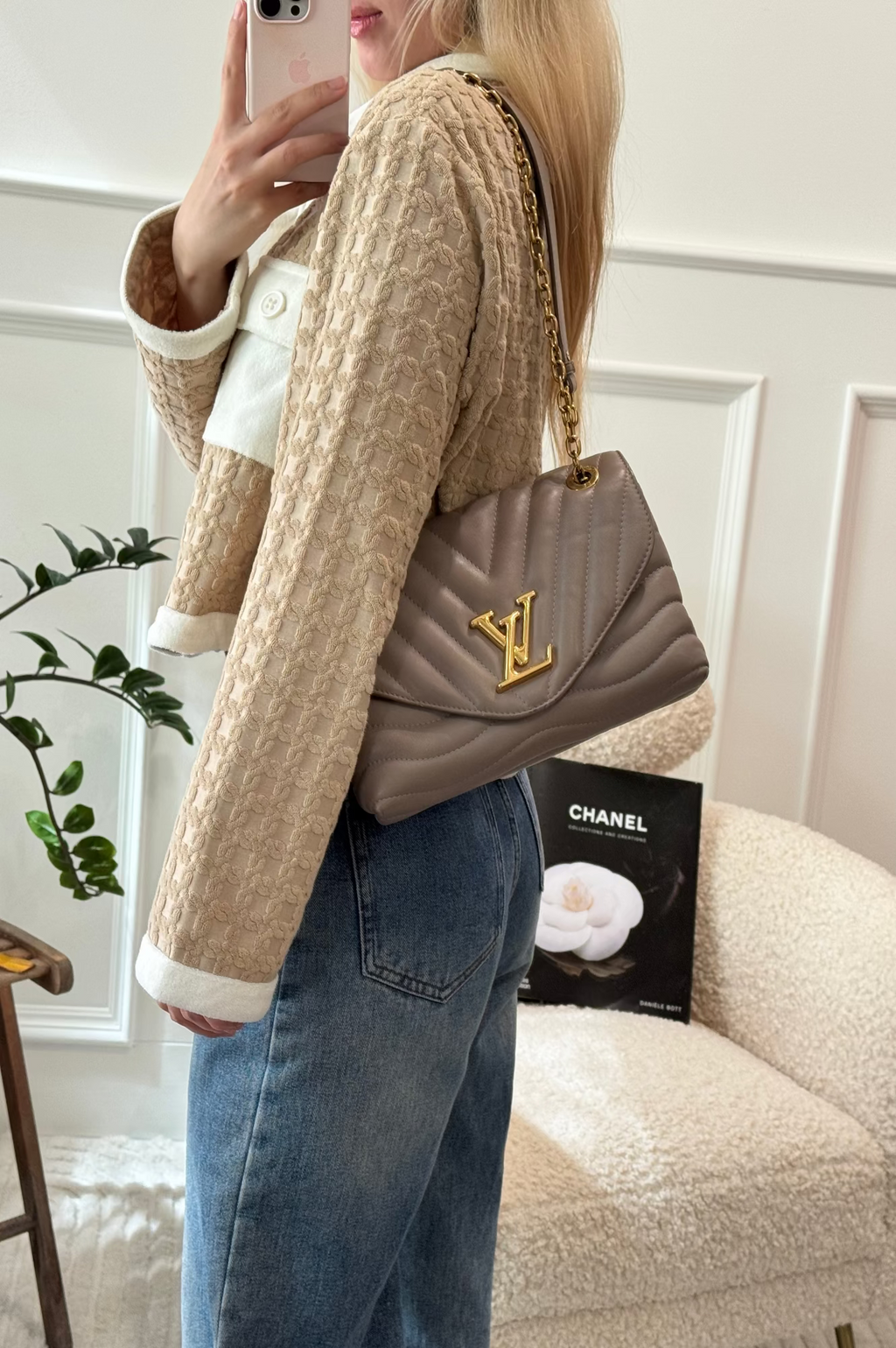 Louis Vuitton Brown New Wave MM Chain Bag