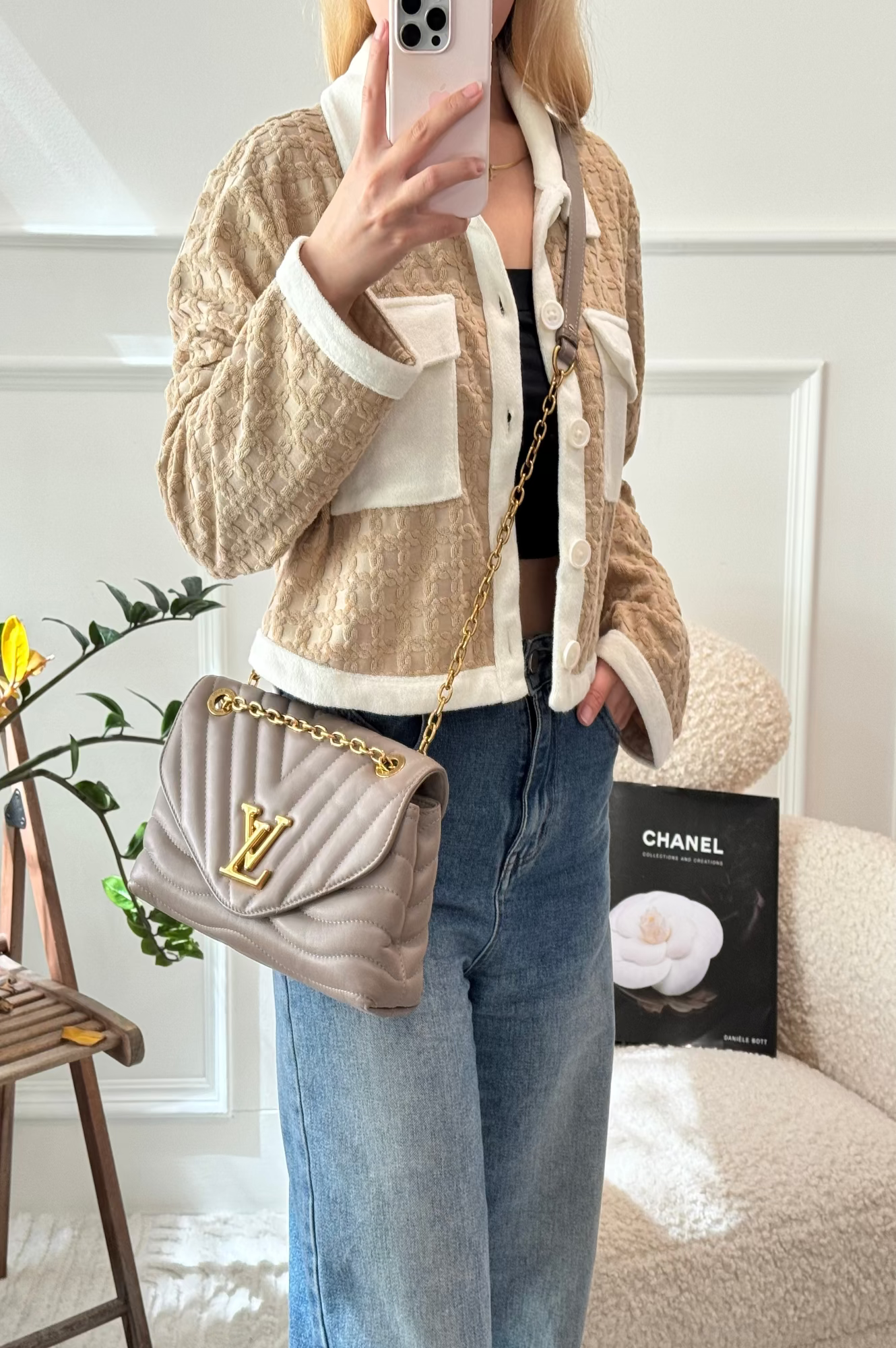 Louis Vuitton Brown New Wave MM Chain Bag