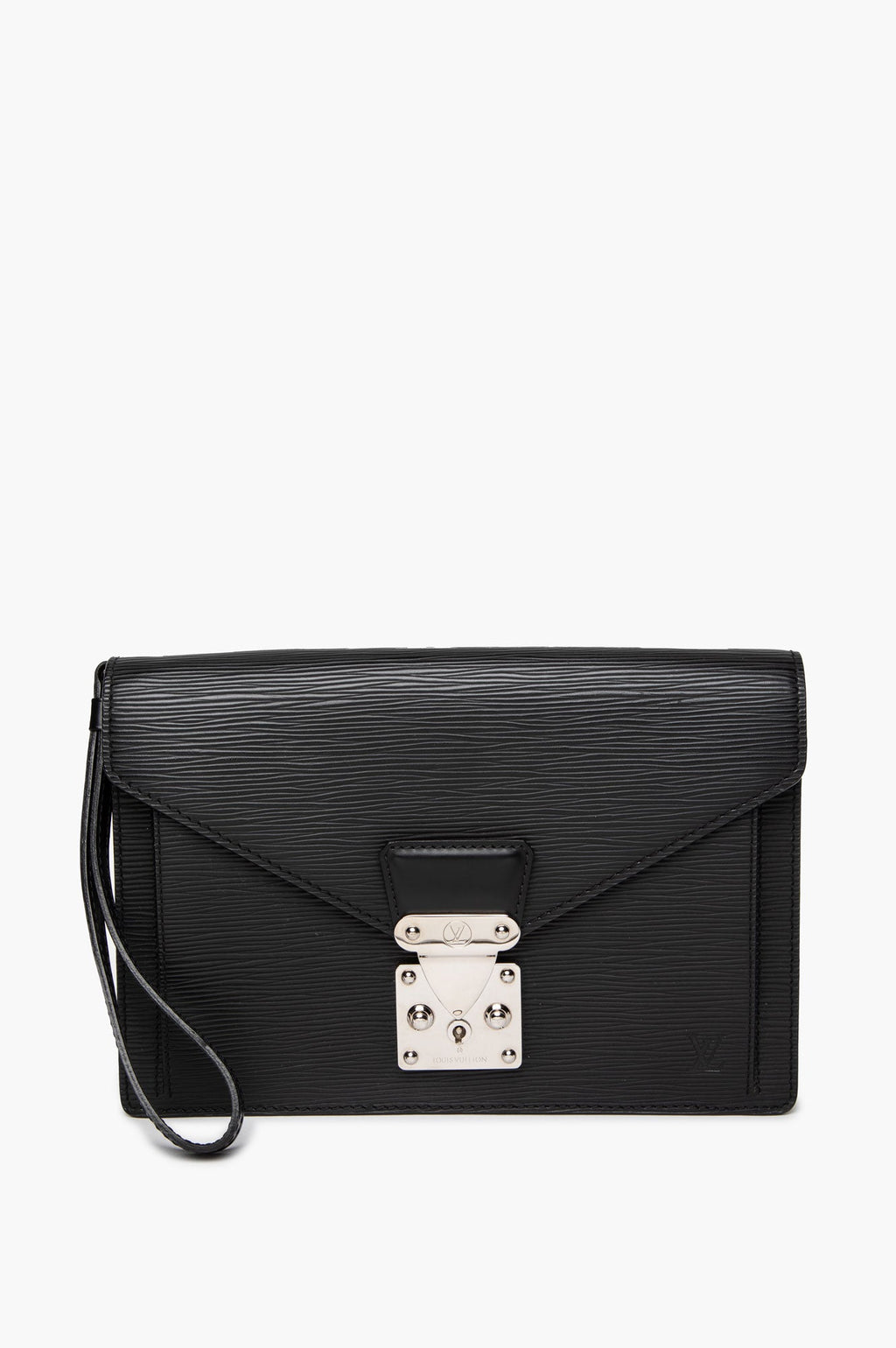 Louis Vuitton Black Epi Pochette Sellier Dragonne Clutch