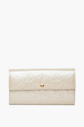 Louis Vuitton Blanc Corail Pearl Vernis Monogram Sarah Wallet