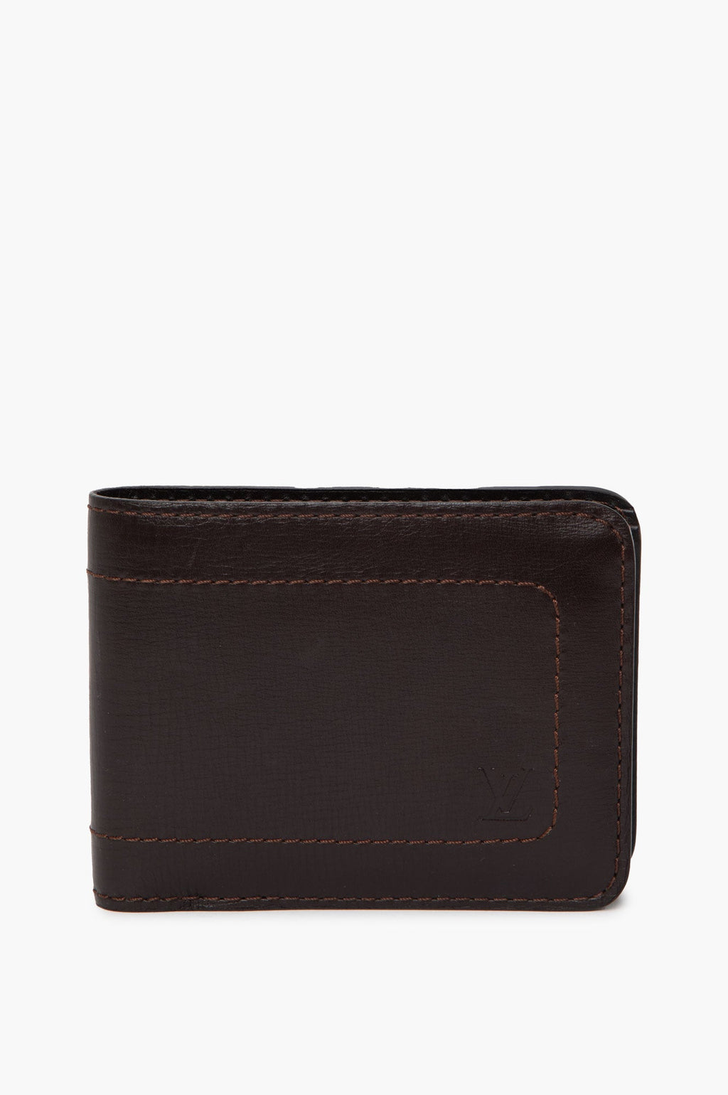 Louis Vuitton Brown Leather Utah Bifold Wallet