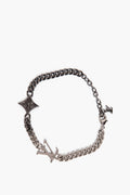 Louis Vuitton Gunmetal Silver Tone Monogram Chain Instinct Bracelet