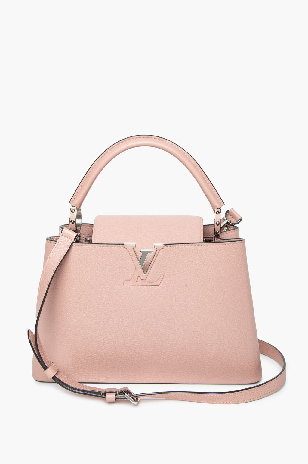 Louis Vuitton Magnolia Pink Taurillon MM Capucines Bag