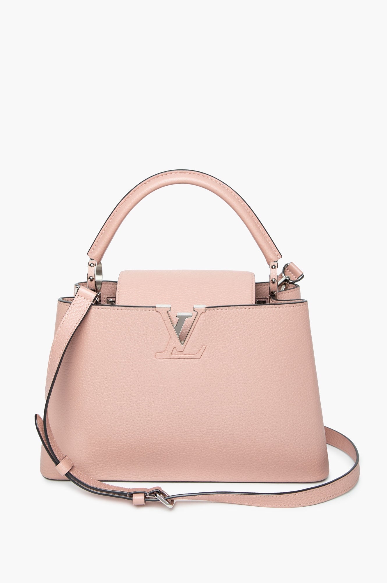 Louis Vuitton Magnolia Pink Taurillon MM Capucines Bag