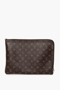 Louis Vuitton Monogram/Burgundy Etui Voyage MM Pouch