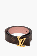 Louis Vuitton Monogram/Pink Reversible Belt Size 85
