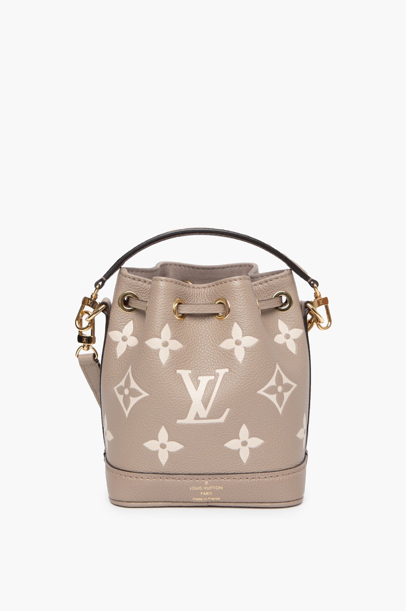 Louis Vuitton  Nano Noé Bicolore Tourterelle Creme Monogram Empreinte