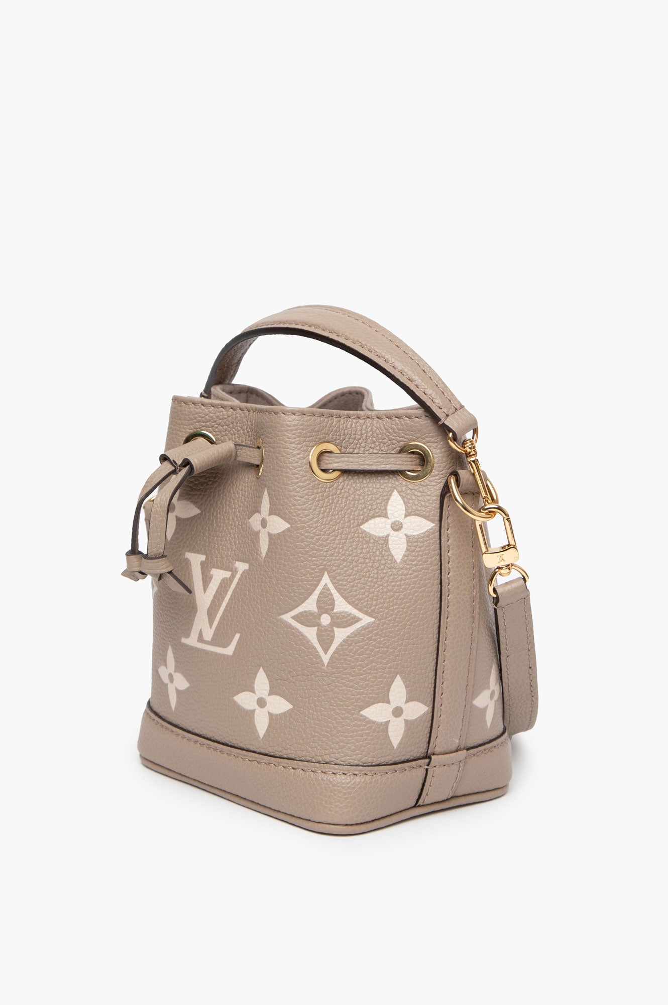 Louis Vuitton  Nano Noé Bicolore Tourterelle Creme Monogram Empreinte