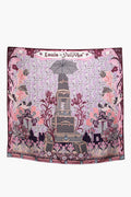 Louis Vuitton Purple and Pink Silk Louis a Paris Square Scarf