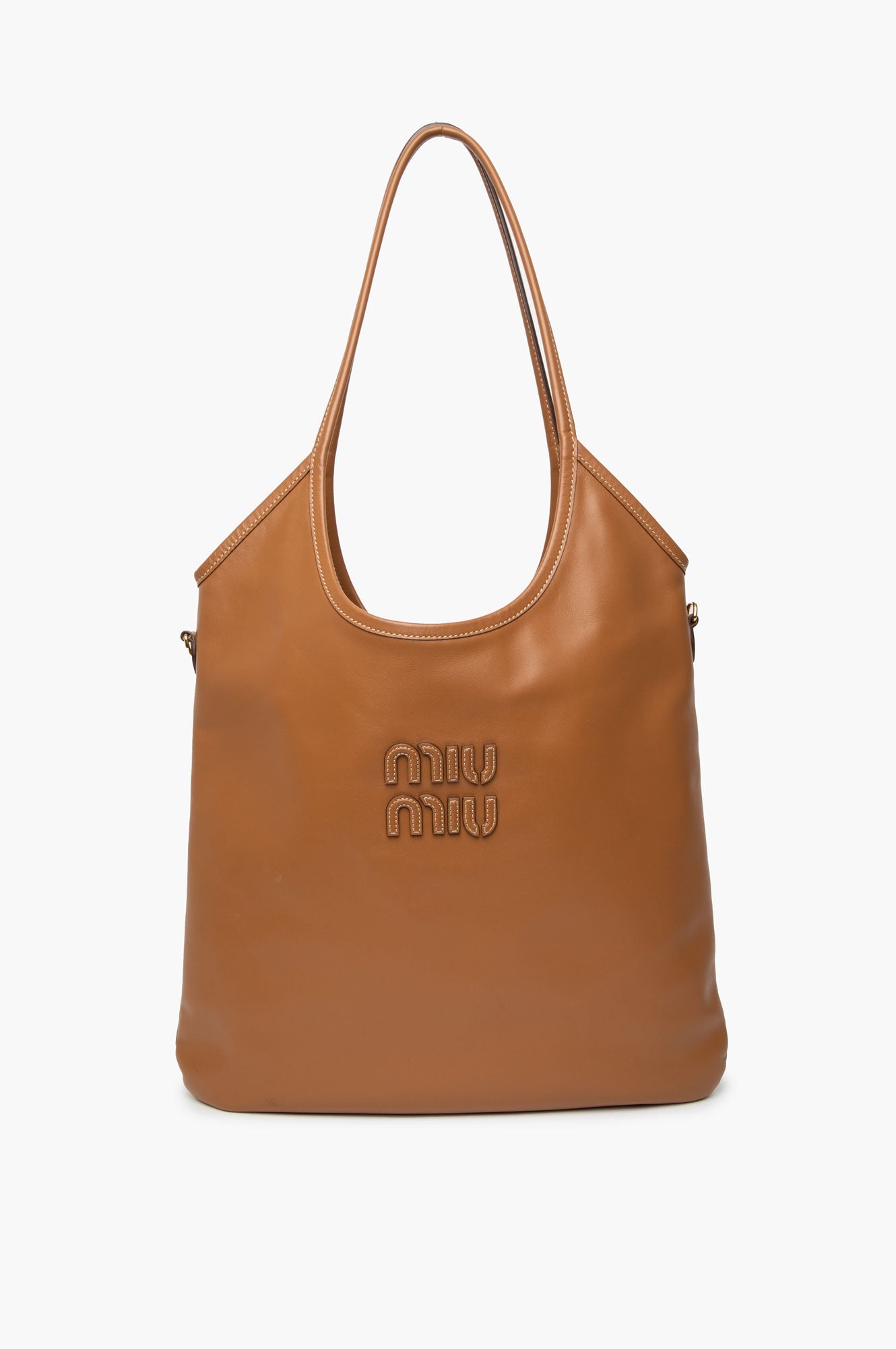 Miu Miu Cognac Leather Ivy Bag