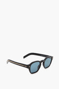 Prada Black Square with Turquoise Lenses Sunglasses