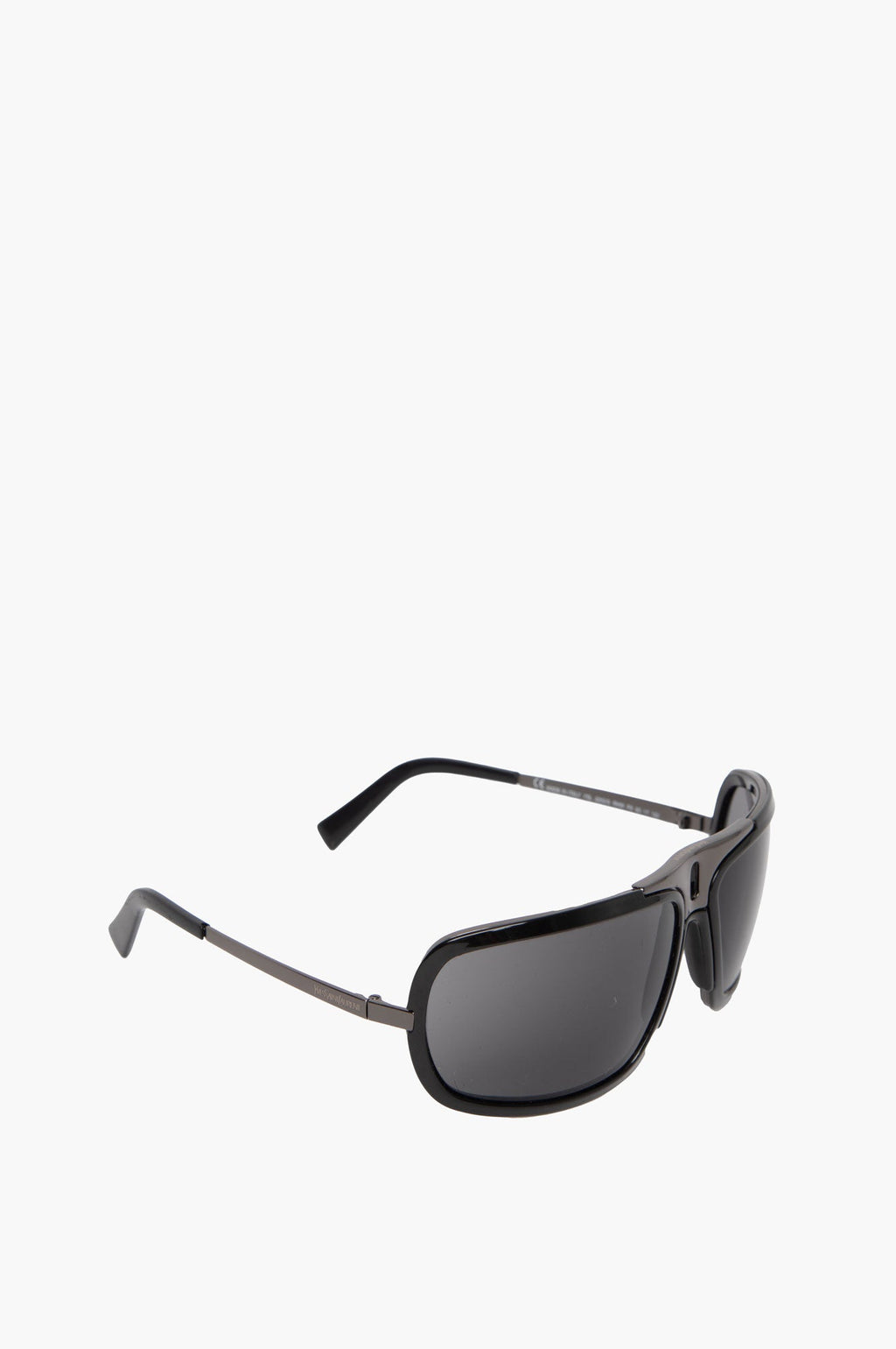 Saint Laurent Black Wraparound Sunglasses