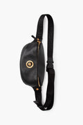 Versace Black Leather Medusa Bum Bag