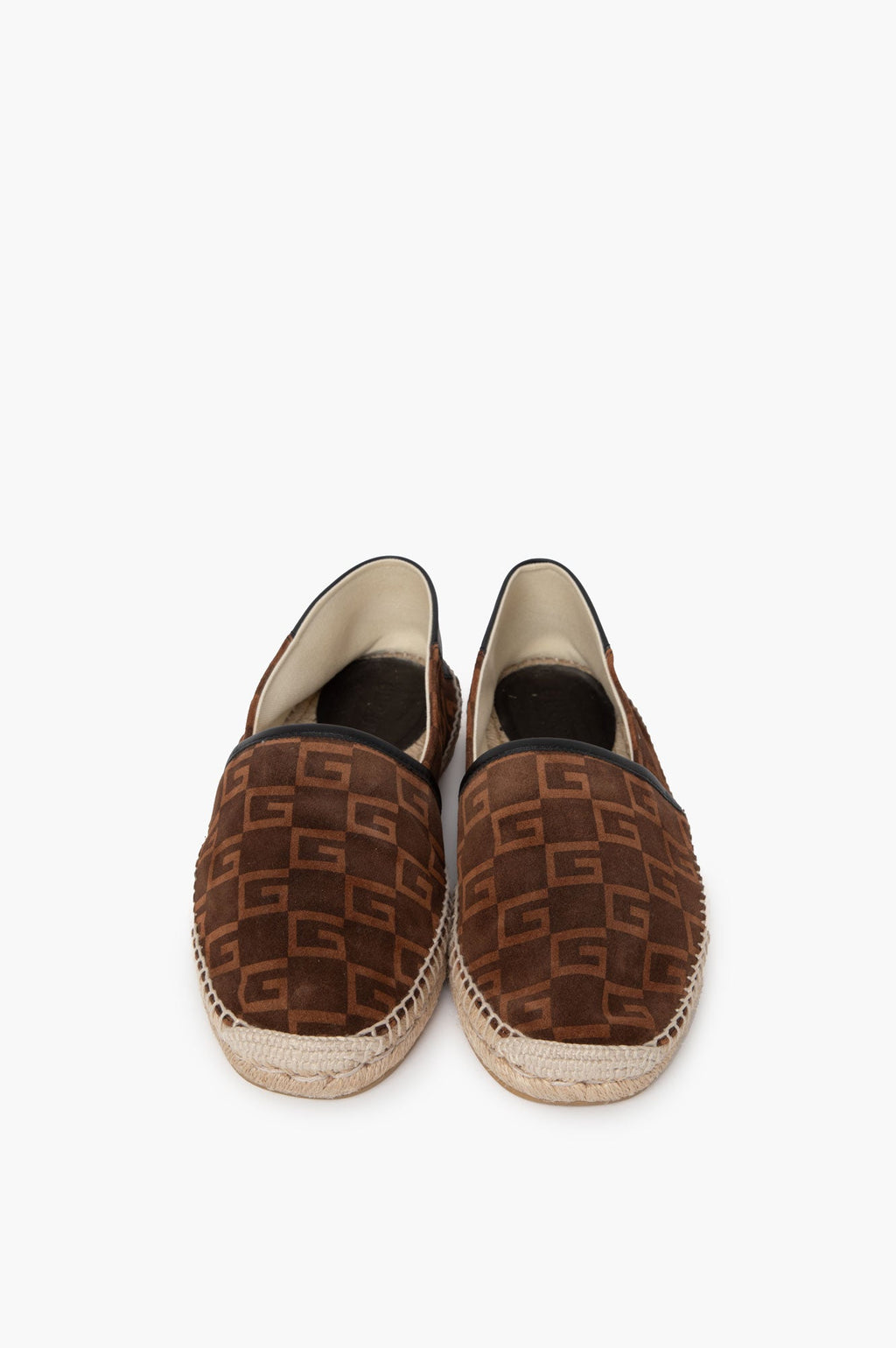 Gucci Brown Monogram Suede Loafer Size 6