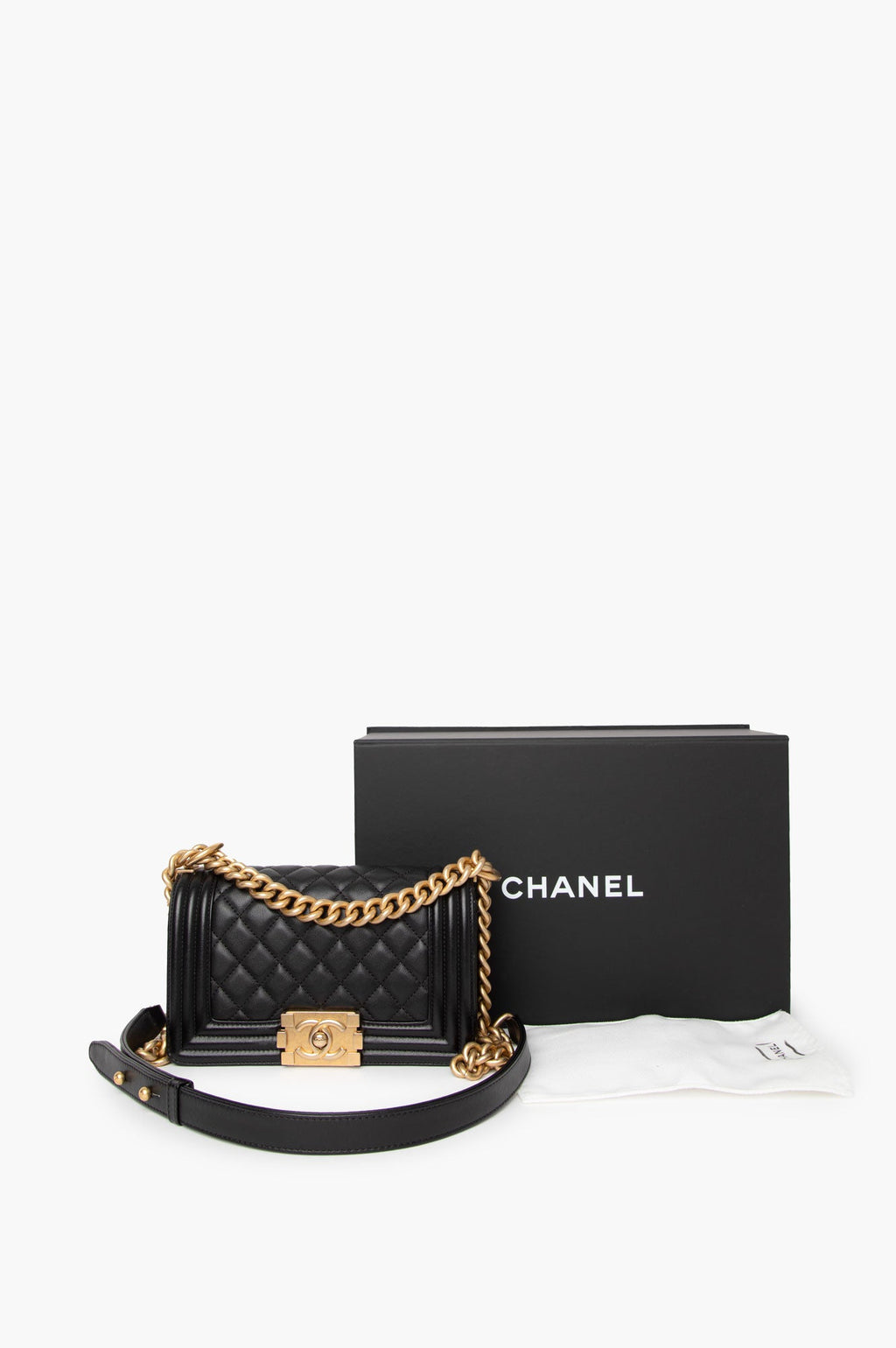 Chanel 2018 Black Lambskin Le Boy Small Bag