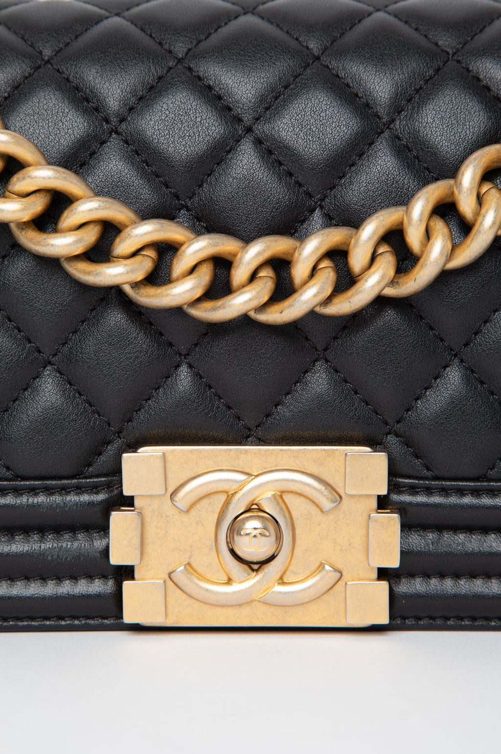 Chanel 2018 Black Lambskin Le Boy Small Bag