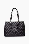 Chanel Black Caviar GST Grand Shopping Tote Bag