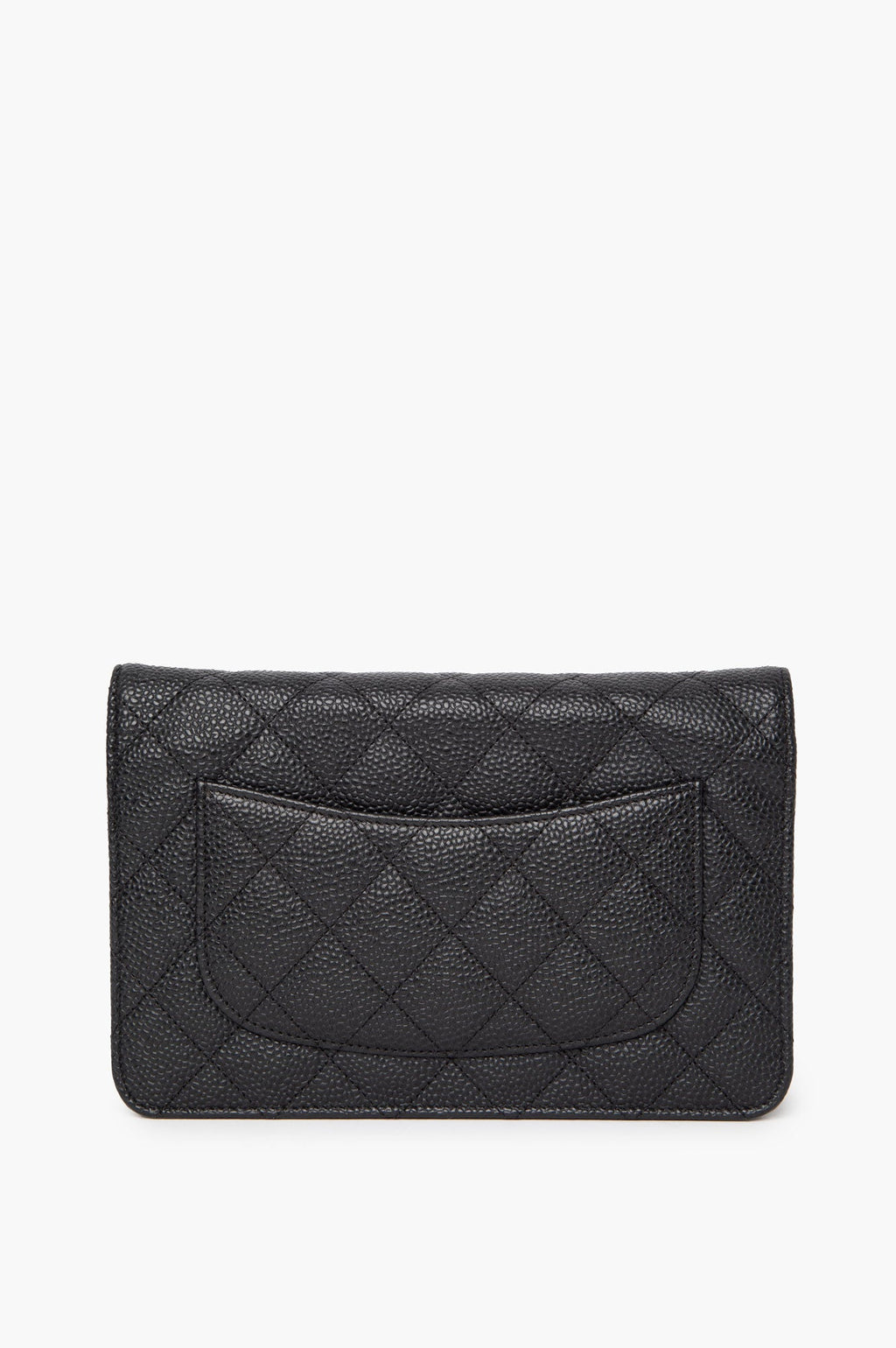 Chanel Black Caviar Gold-Tone Classic Wallet on Chain Bag