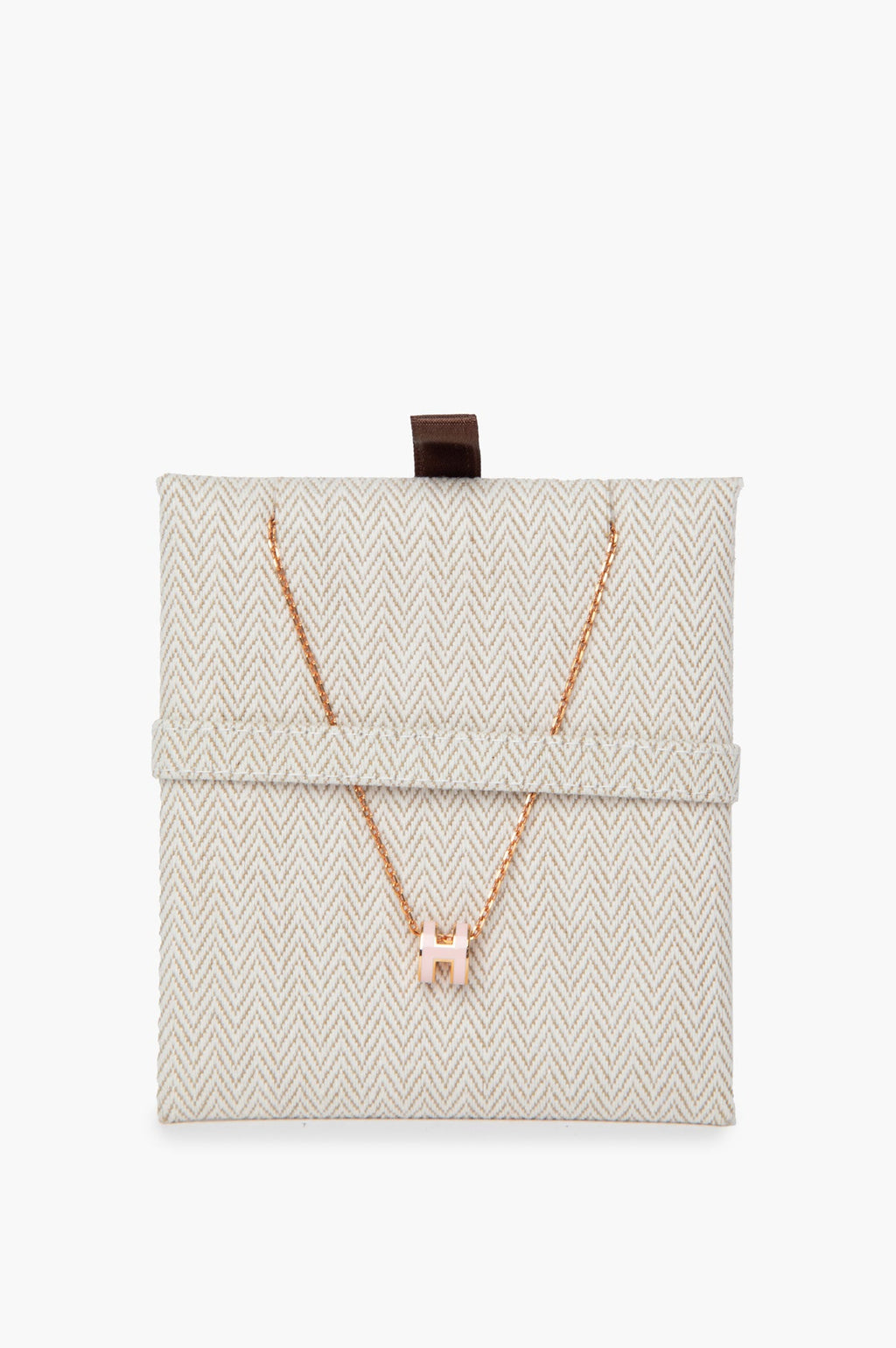 Hermes Rose Pink Mini Pop H Necklace