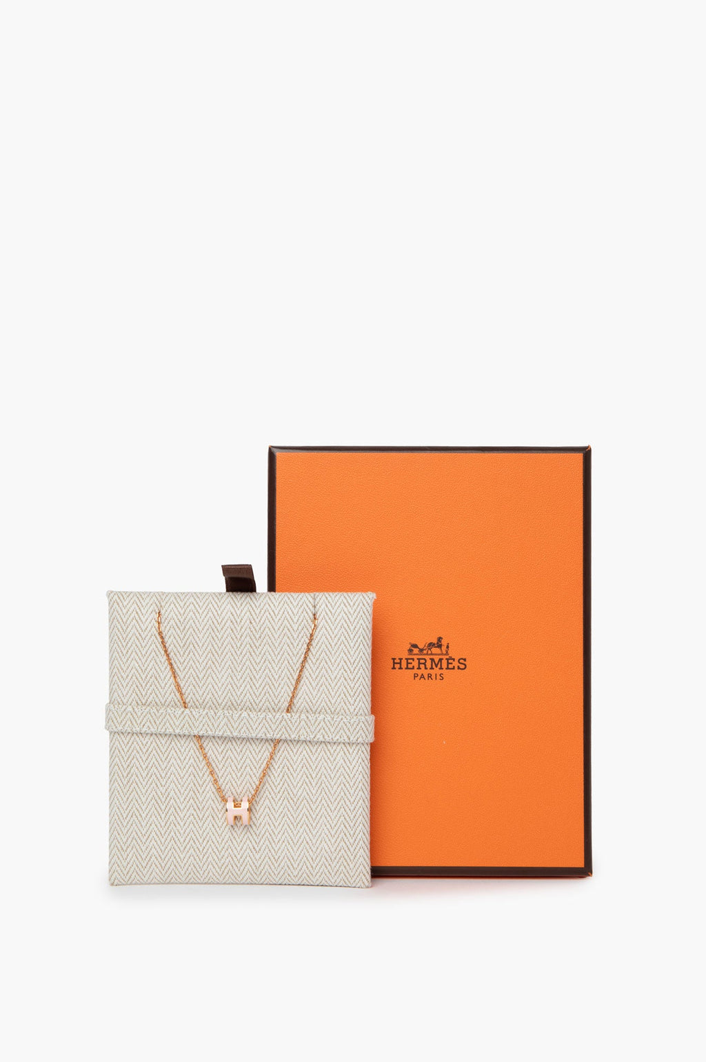 Hermes Rose Pink Mini Pop H Necklace