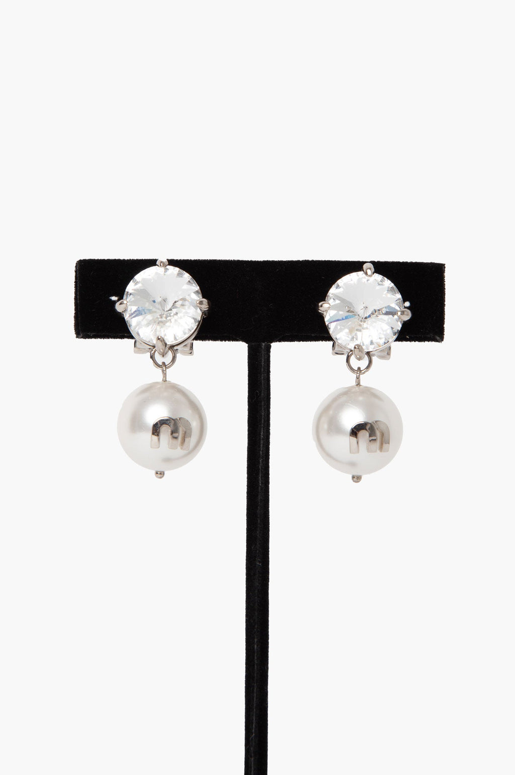 Miu Miu Diamond Pearl Earrings