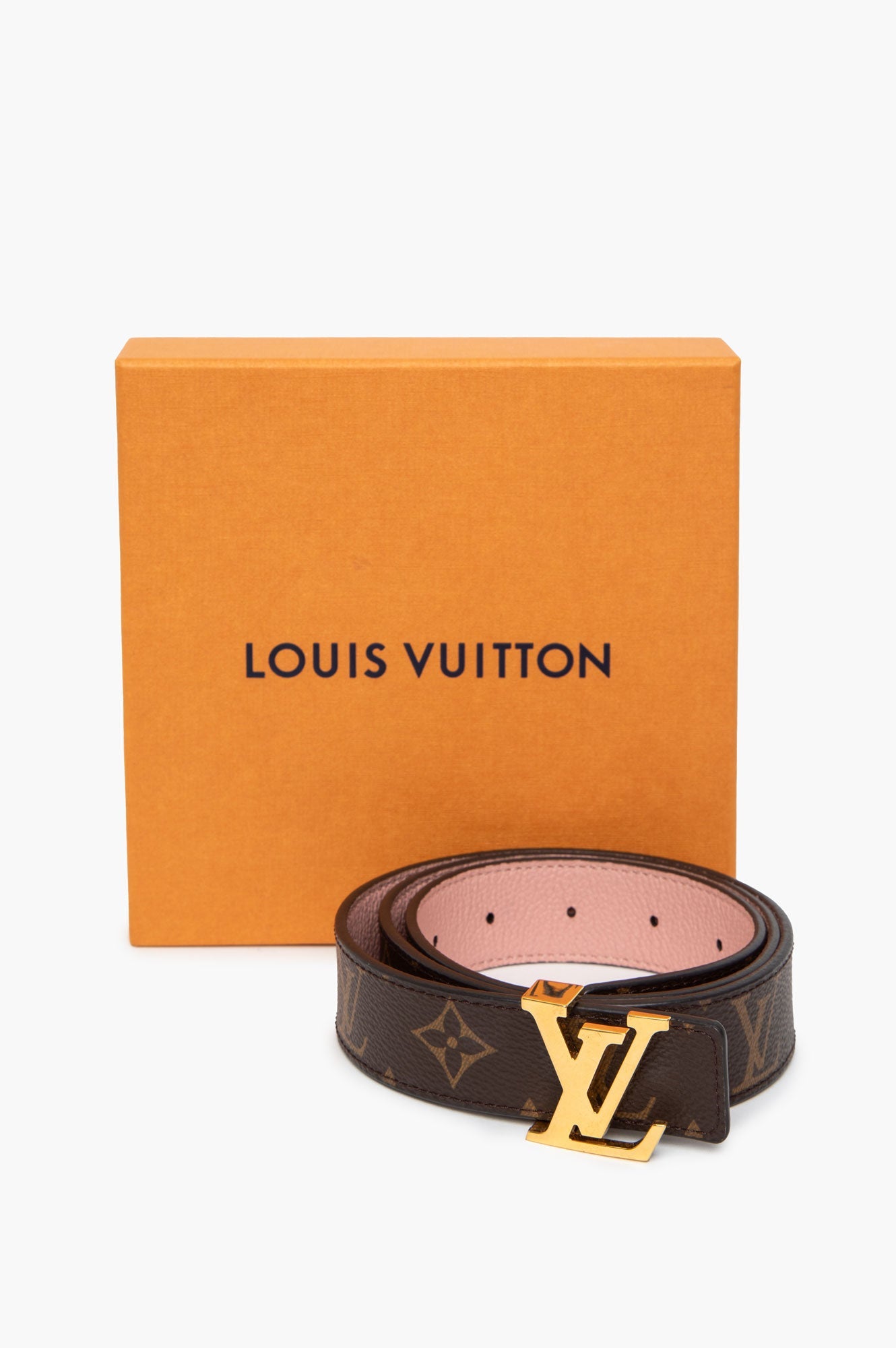 Louis Vuitton Monogram/Pink Reversible Belt Size 85