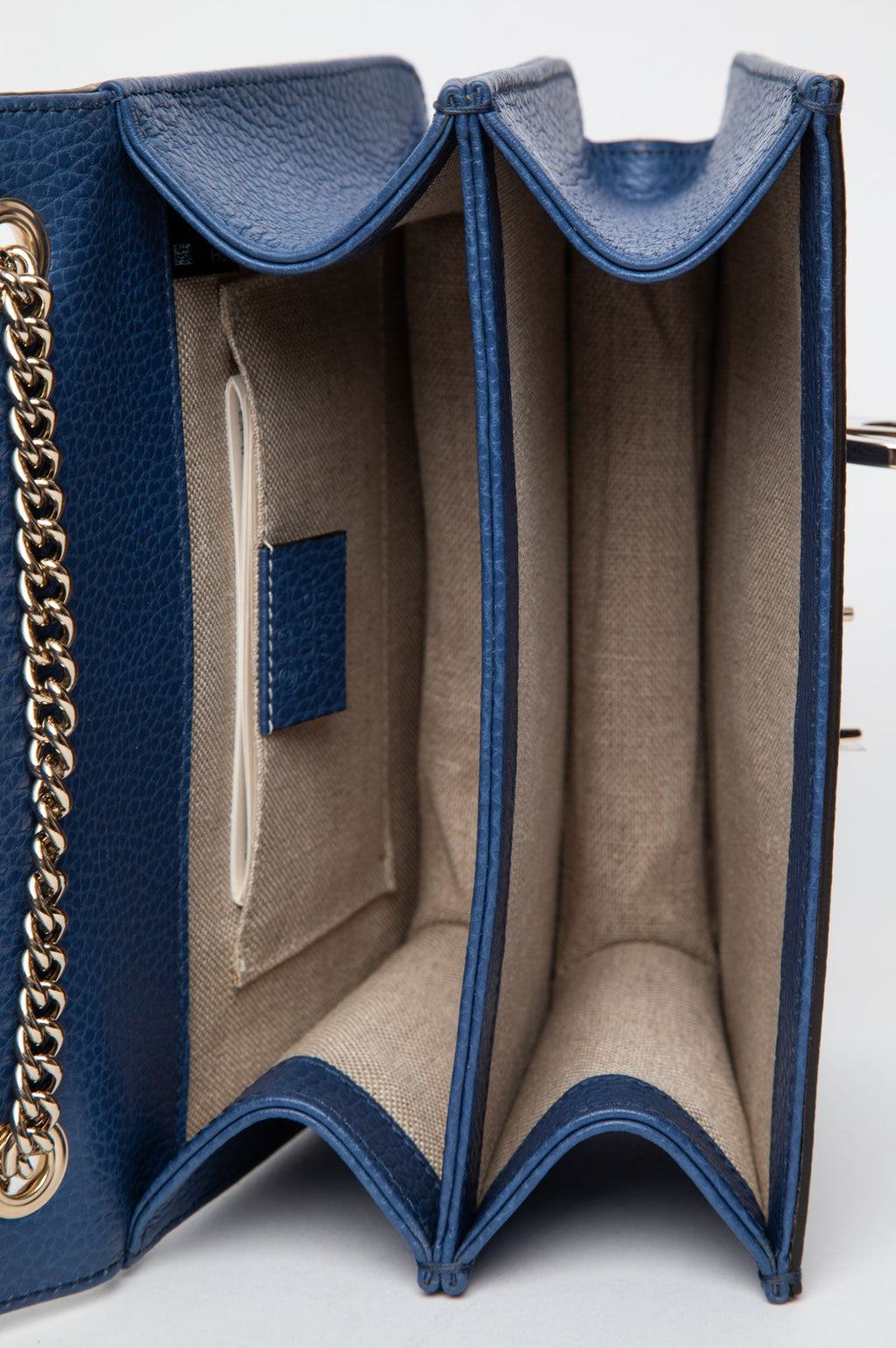 Gucci Blue Dollar Calfskin Interlocking G Crossbody Bag