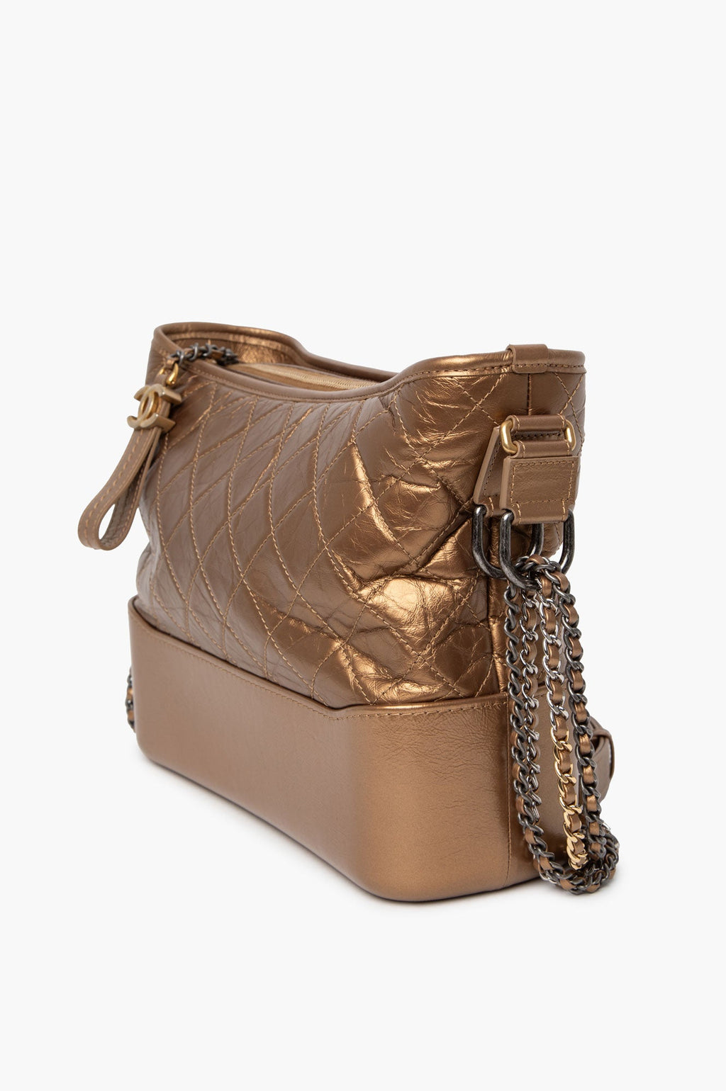 Chanel Bronze Metallic Aged Calfskin Medium Gabrielle Bag