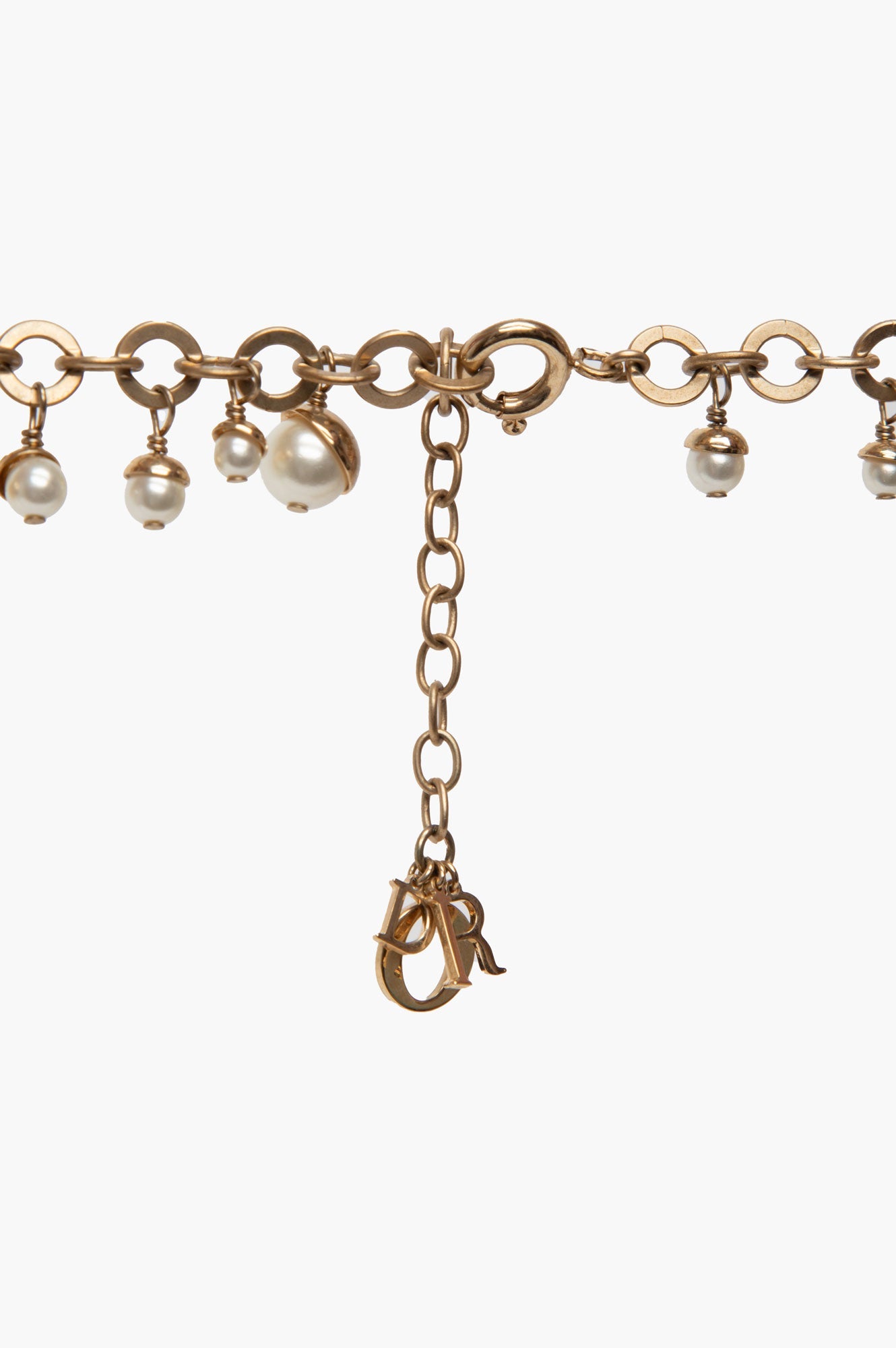 Dior Mise En Dior CD Faux Pearl Necklace