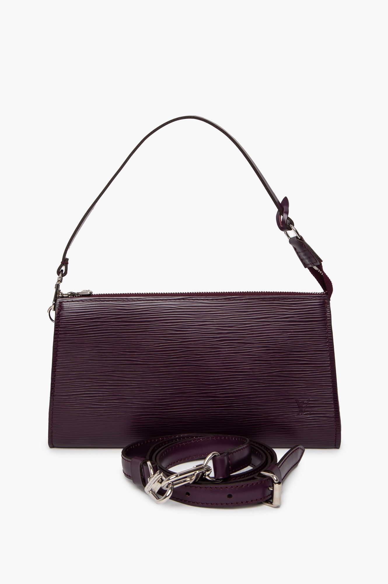 Louis Vuitton Purple Epi Pochette With Strap