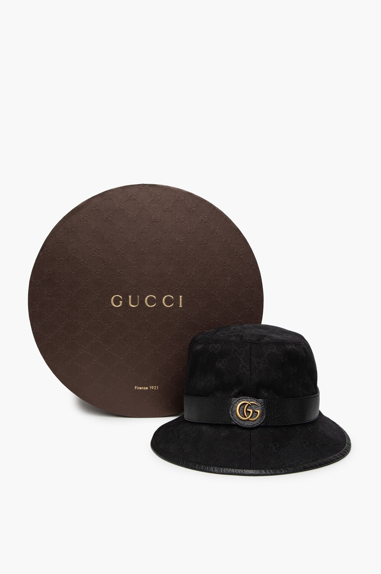 Gucci Black Canvas Bucket Hat Small