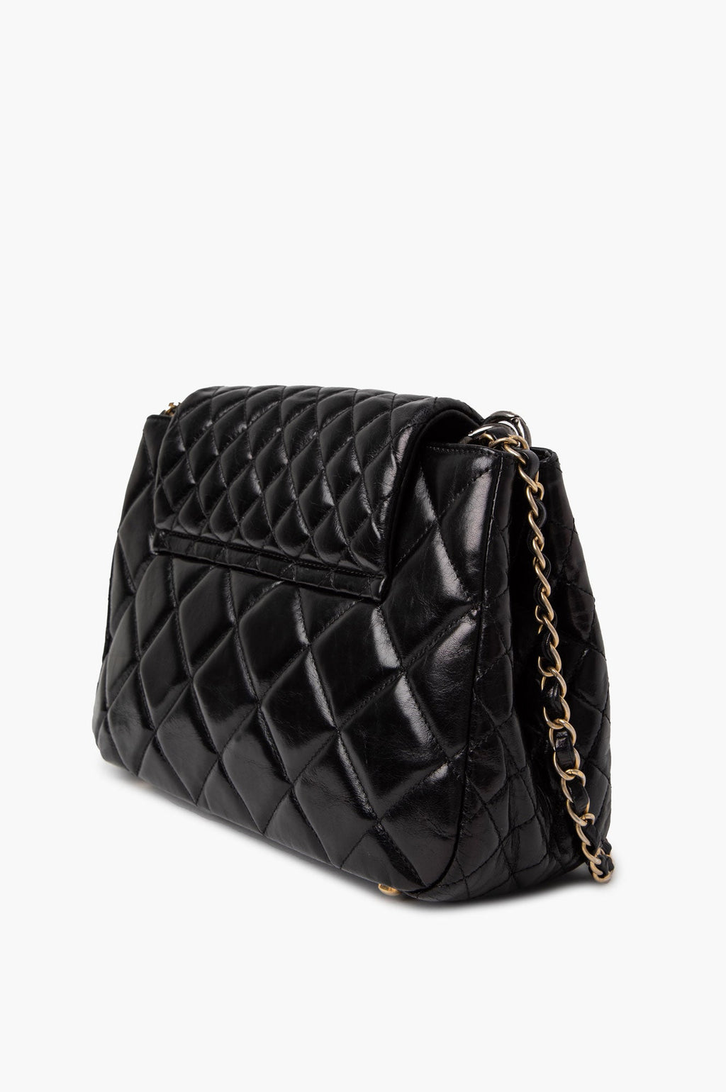 Chanel Black Aged Calfskin Daily Walk Accordion Bag