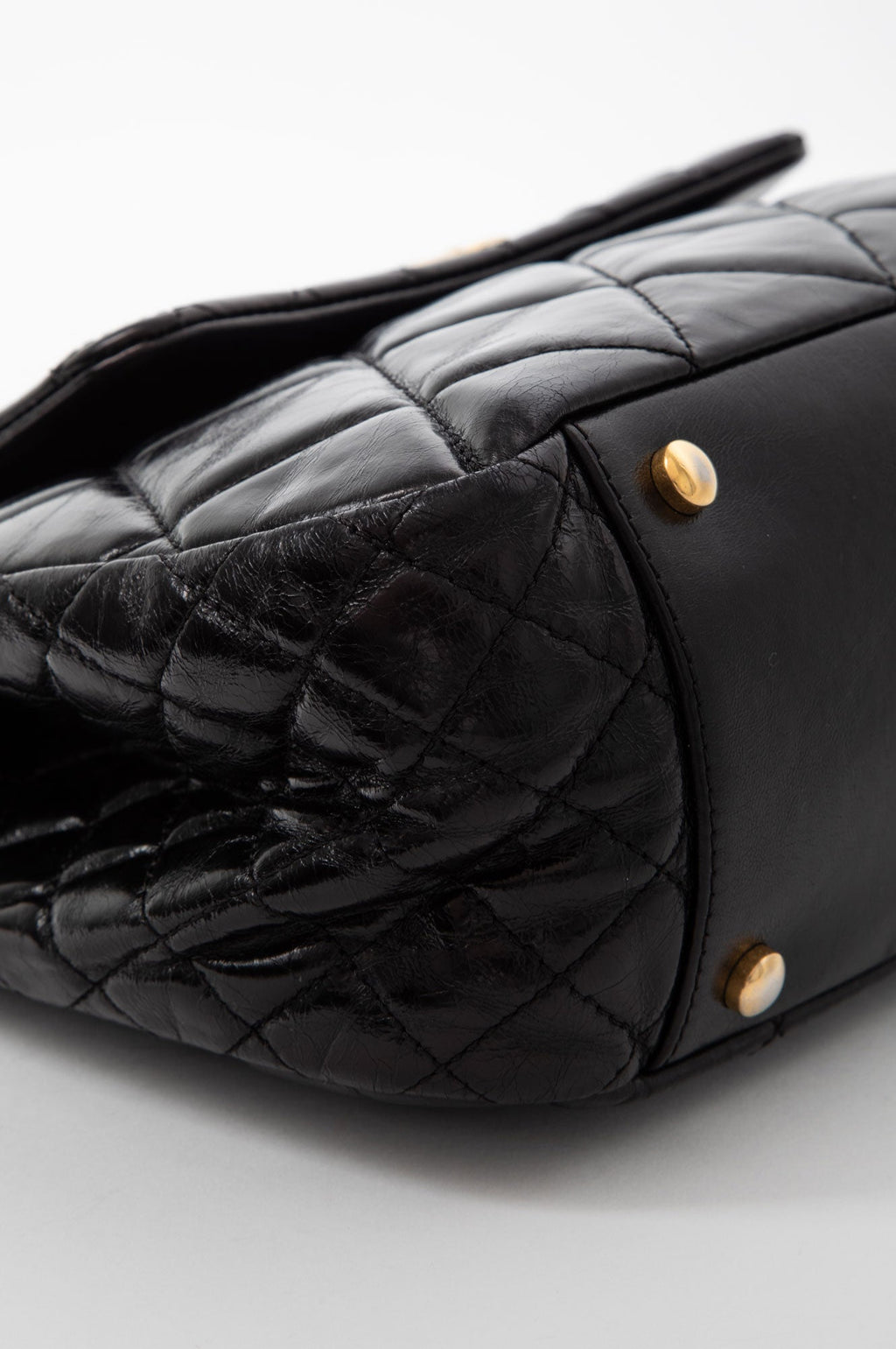 Chanel Black Aged Calfskin Daily Walk Accordion Bag