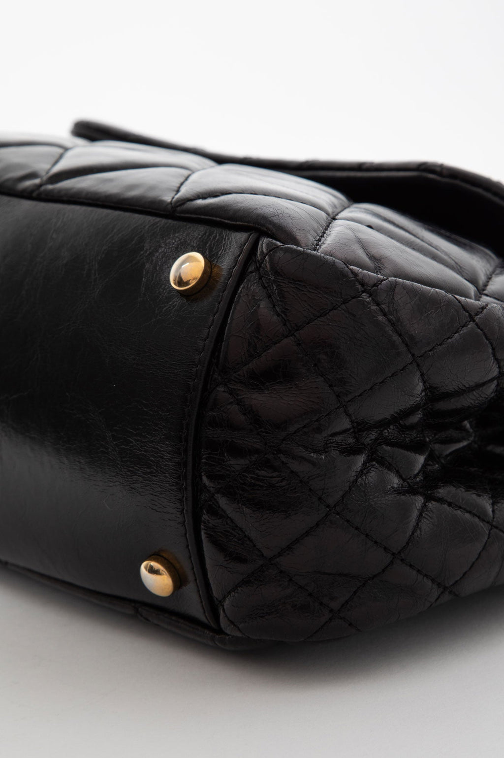 Chanel Black Aged Calfskin Daily Walk Accordion Bag