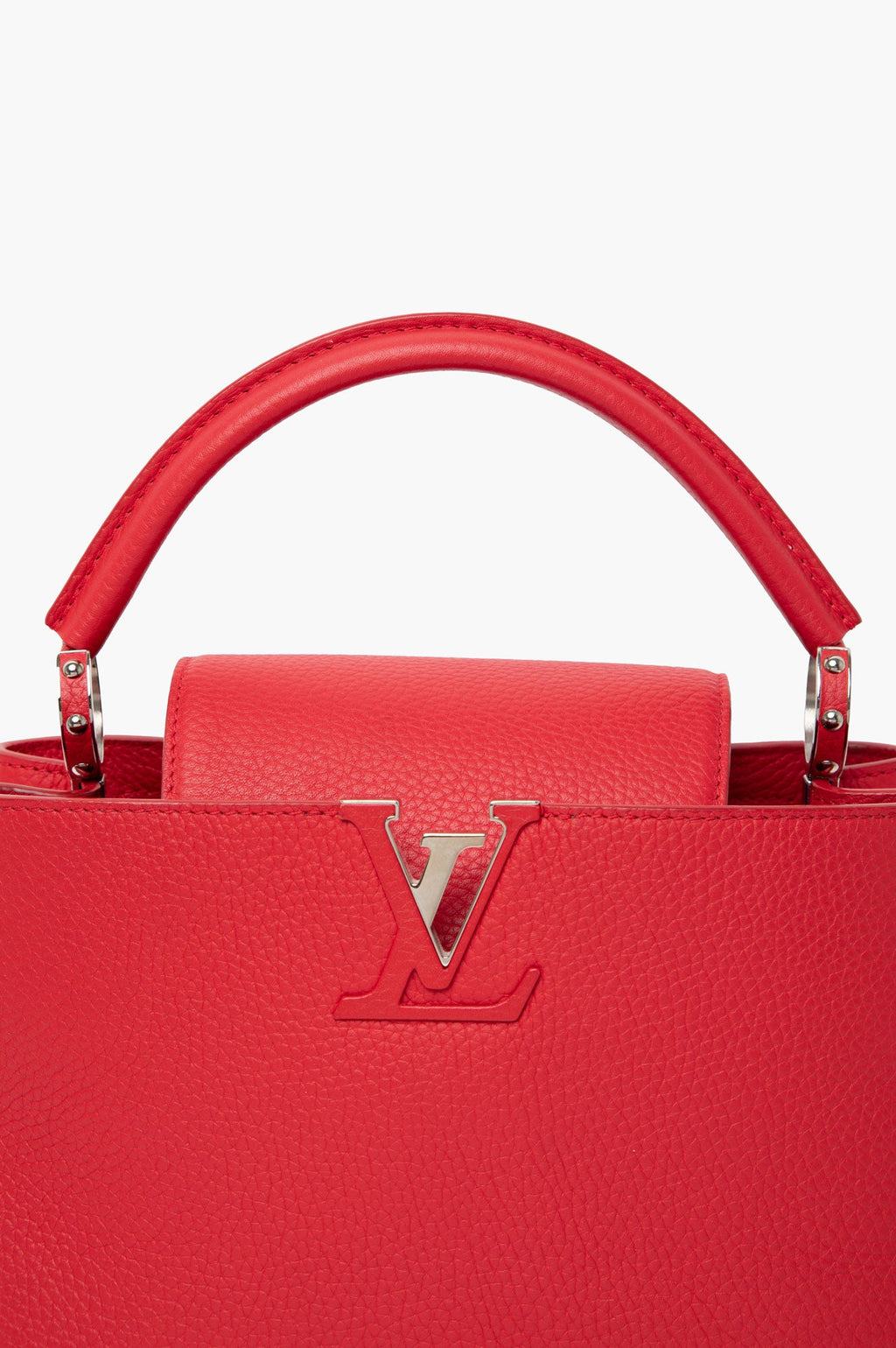 Louis Vuitton Taurillon Capucines PM Red
