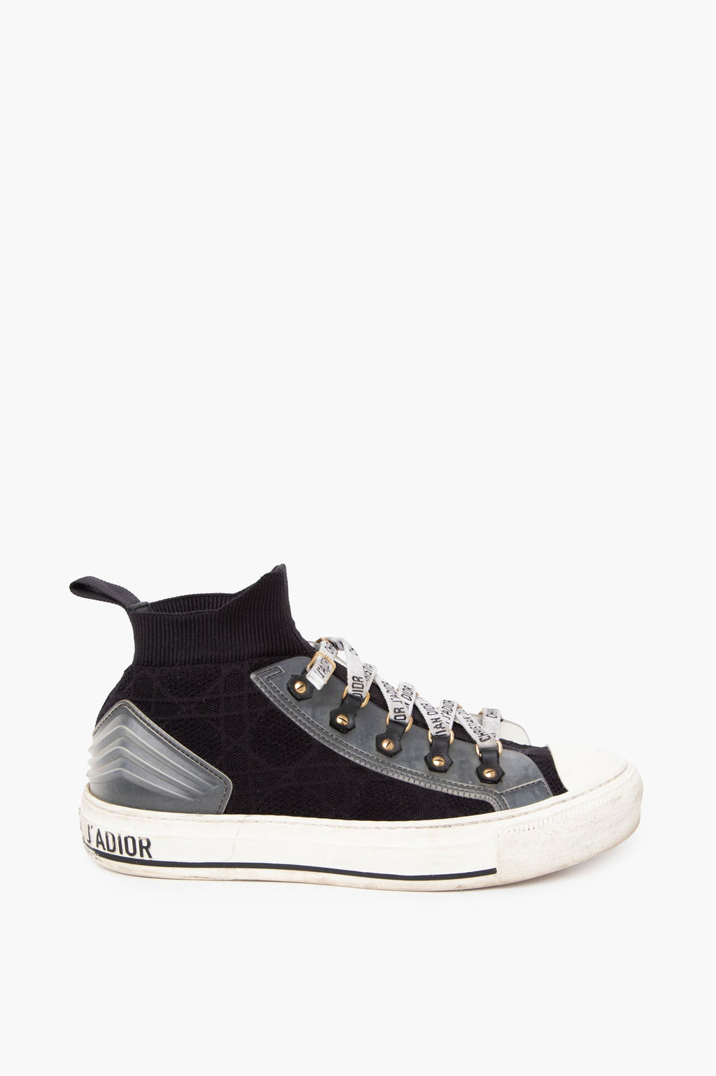 Dior Walk'n Dior High Top Sneakers in B/W Size 39