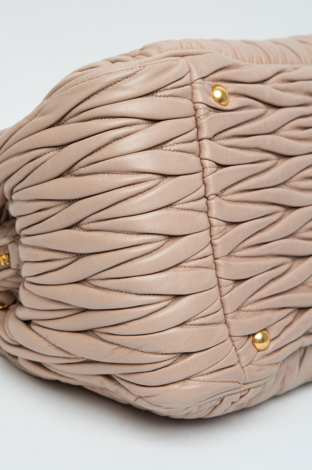 Miu Miu Dusty Rose Matelassé Top Handle Doctor Bag