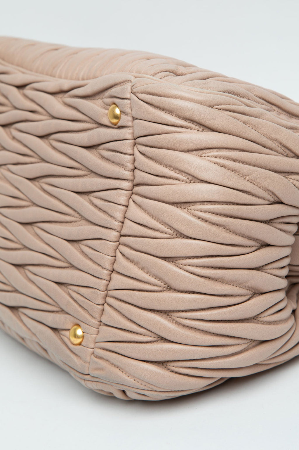 Miu Miu Dusty Rose Matelassé Top Handle Doctor Bag