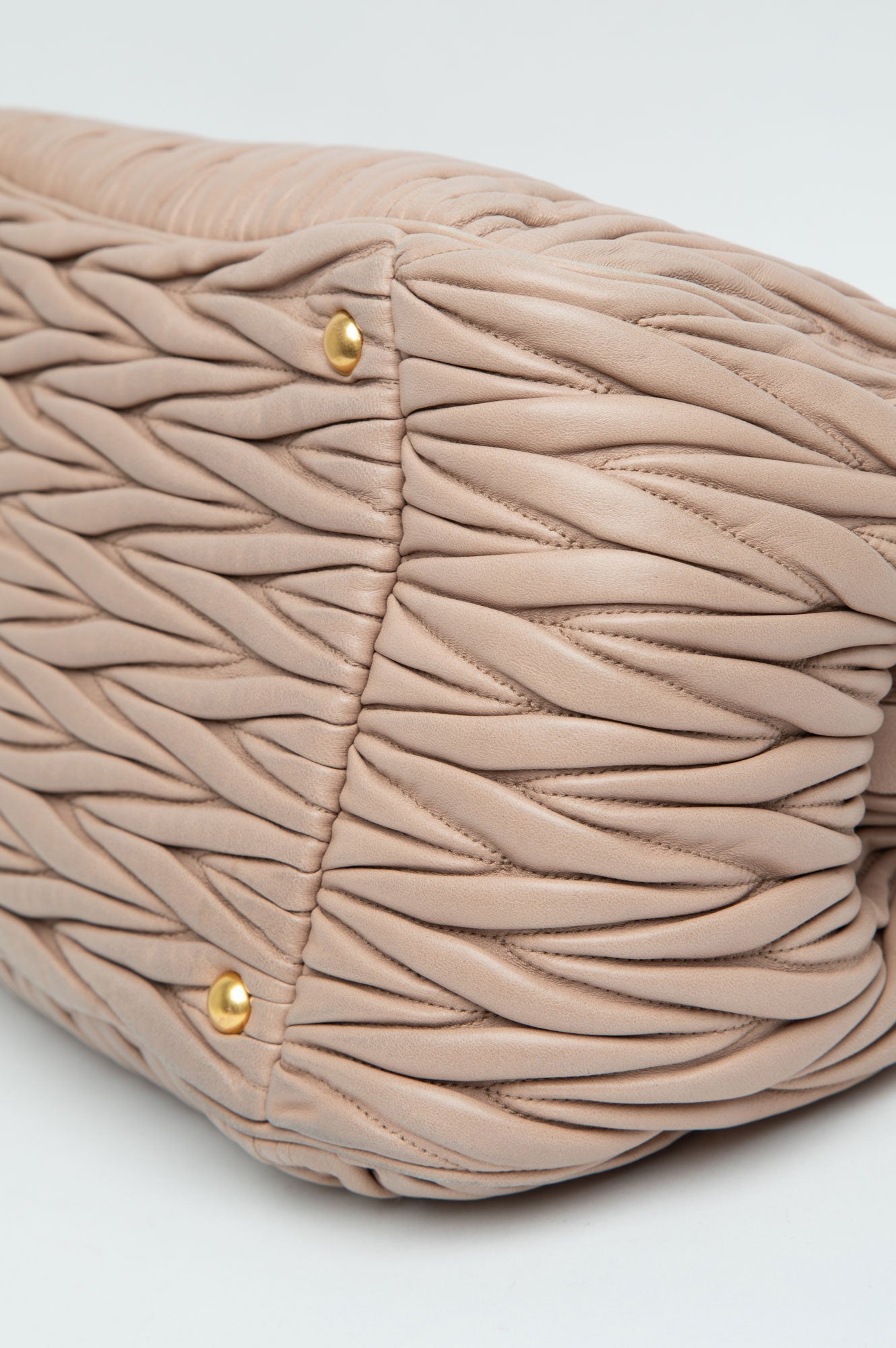 Miu Miu Dusty Rose Matelassé Top Handle Doctor Bag