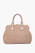 Miu Miu Dusty Rose Matelassé Top Handle Doctor Bag