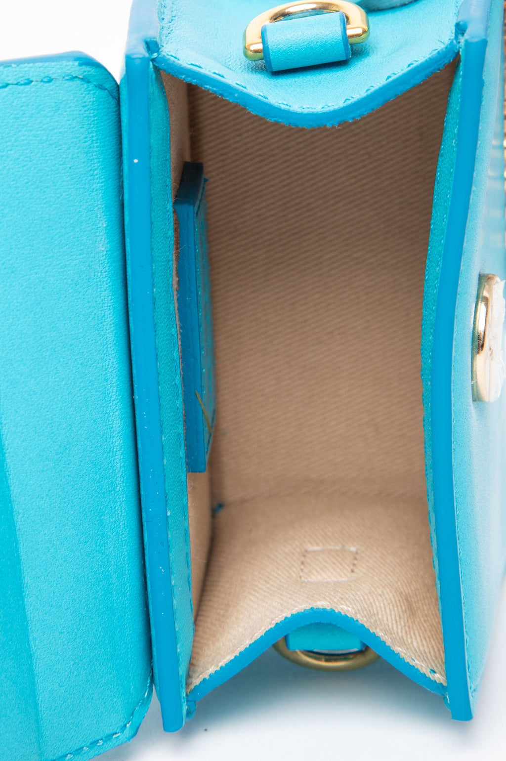 Jaquemus Turqoise Blue Calfskin Le Chiquito Mini Bag
