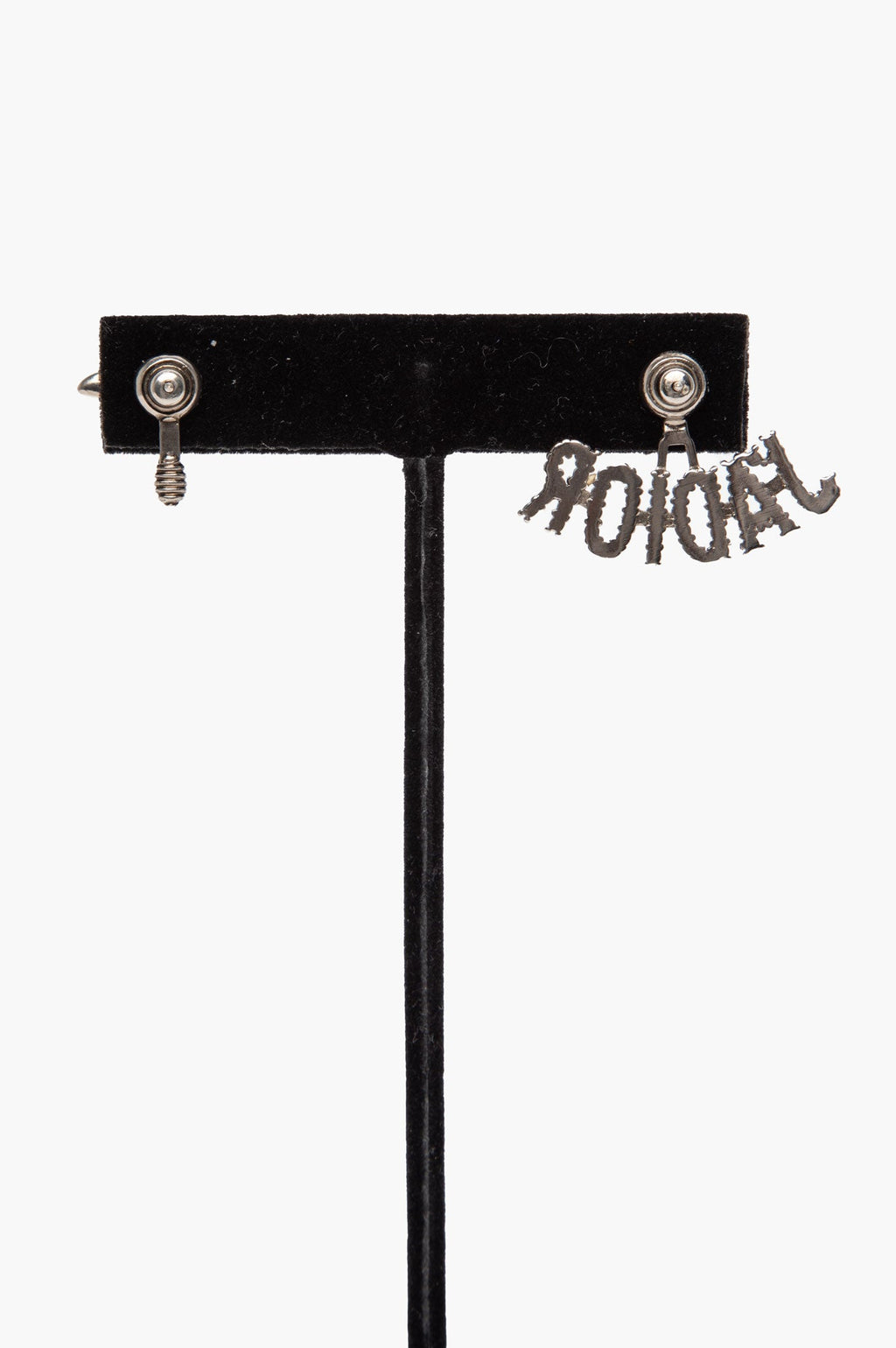 Christian Dior Silver-Tone Crystal J'Adior Asymmetrical Bee Earrings