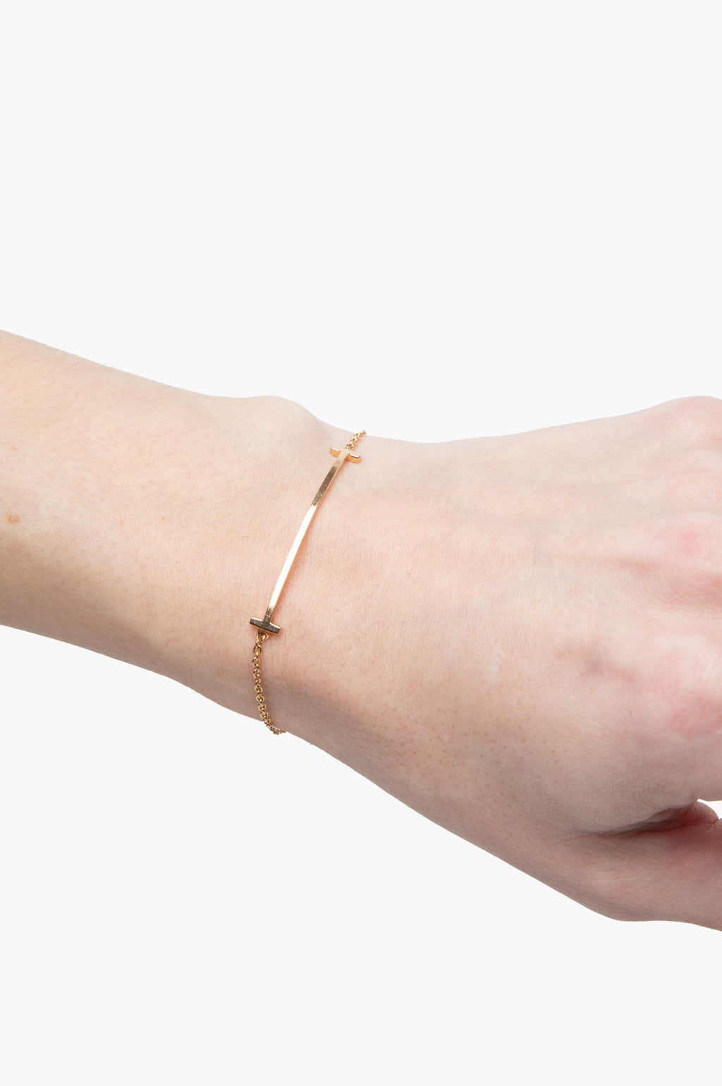 Tiffany & Co. 18k Rose Gold T Smile Bracelet