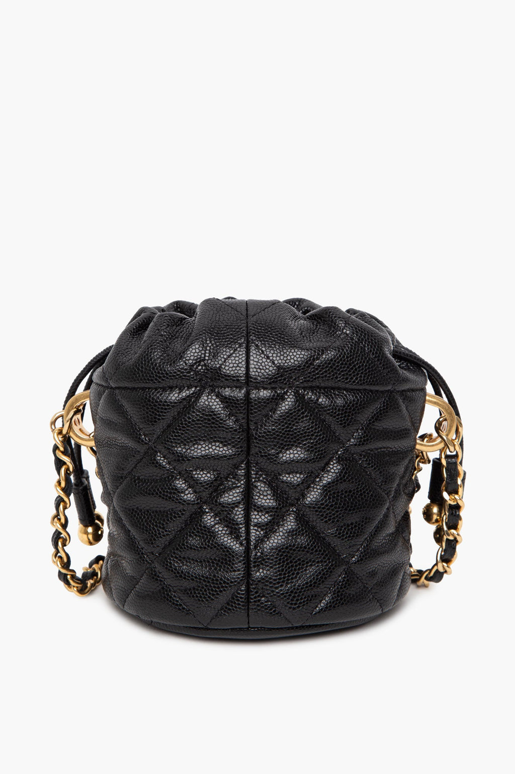 Chanel Black Caviar Mini Bucket Bag