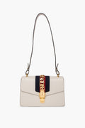 Gucci Medium White Leather Sylvie Shoulder Bag