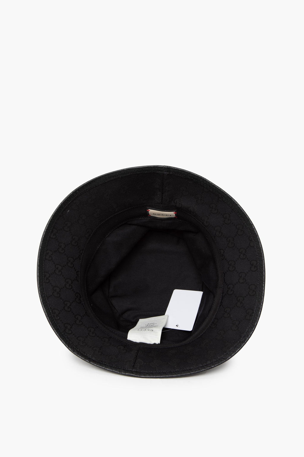 Gucci Black Monogram GG Bucket Hat Size L