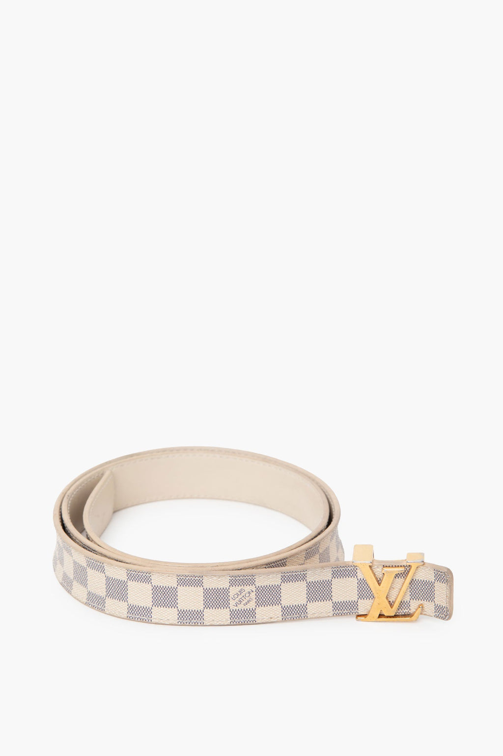 Louis Vuitton Damier Azur Logo Belt Size 85cm/34"
