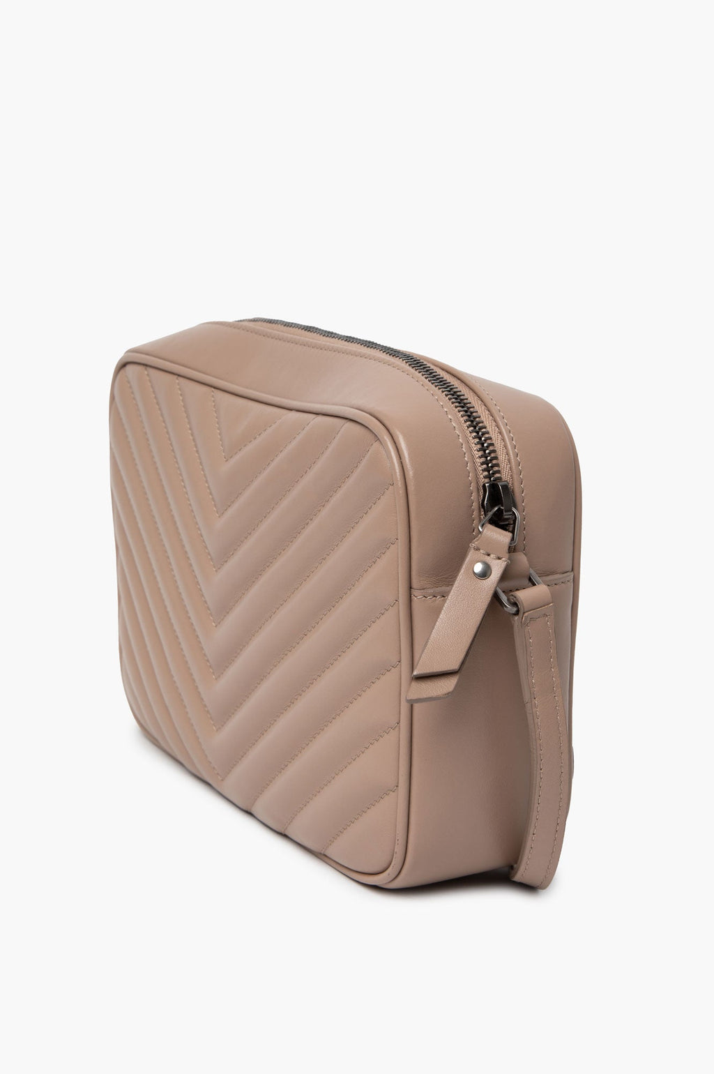 Saint Laurent Beige Quilted Leather Lou Camera Bag