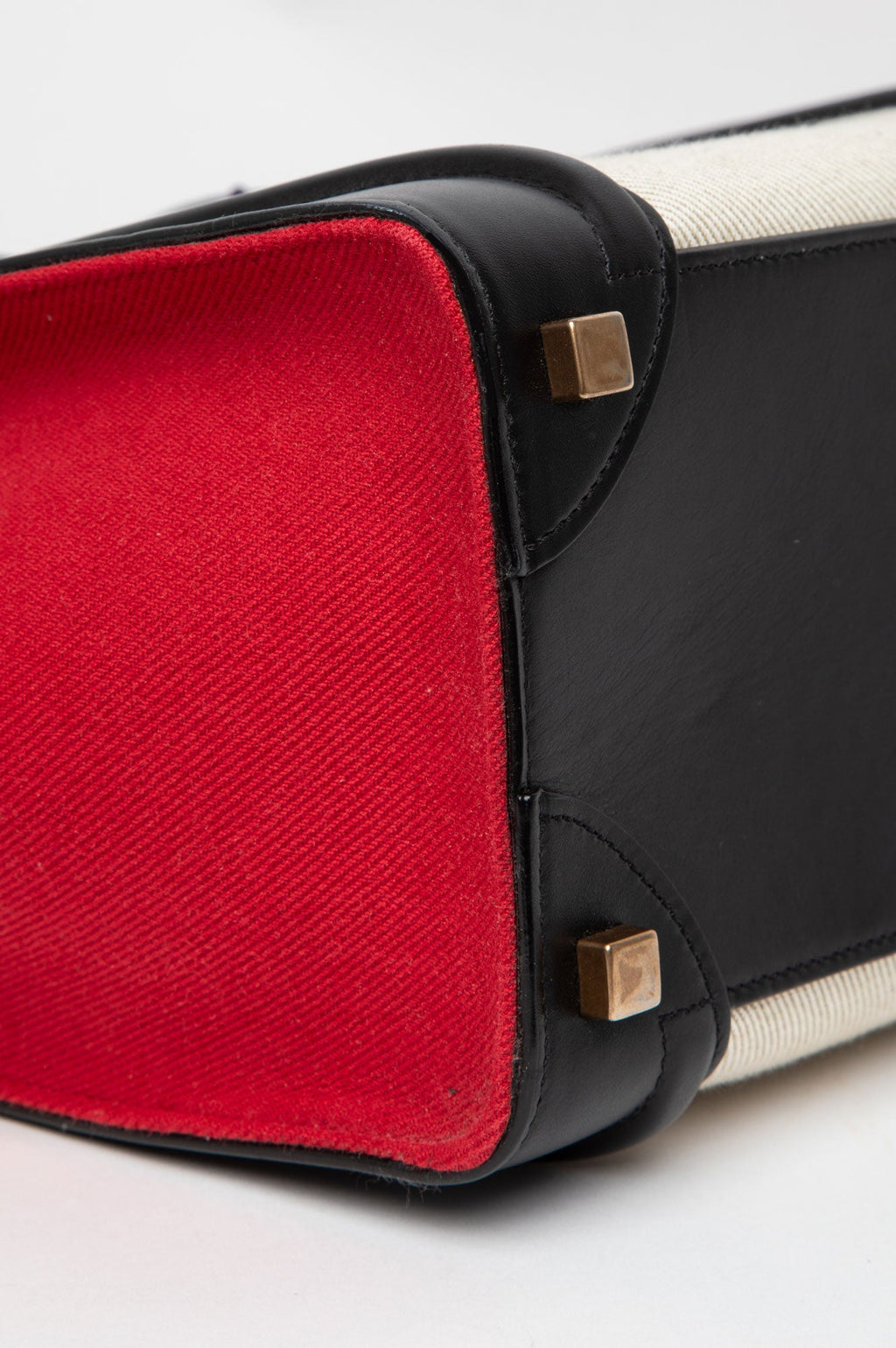 Celine Red Tri-Colour Mini Luggage Tote